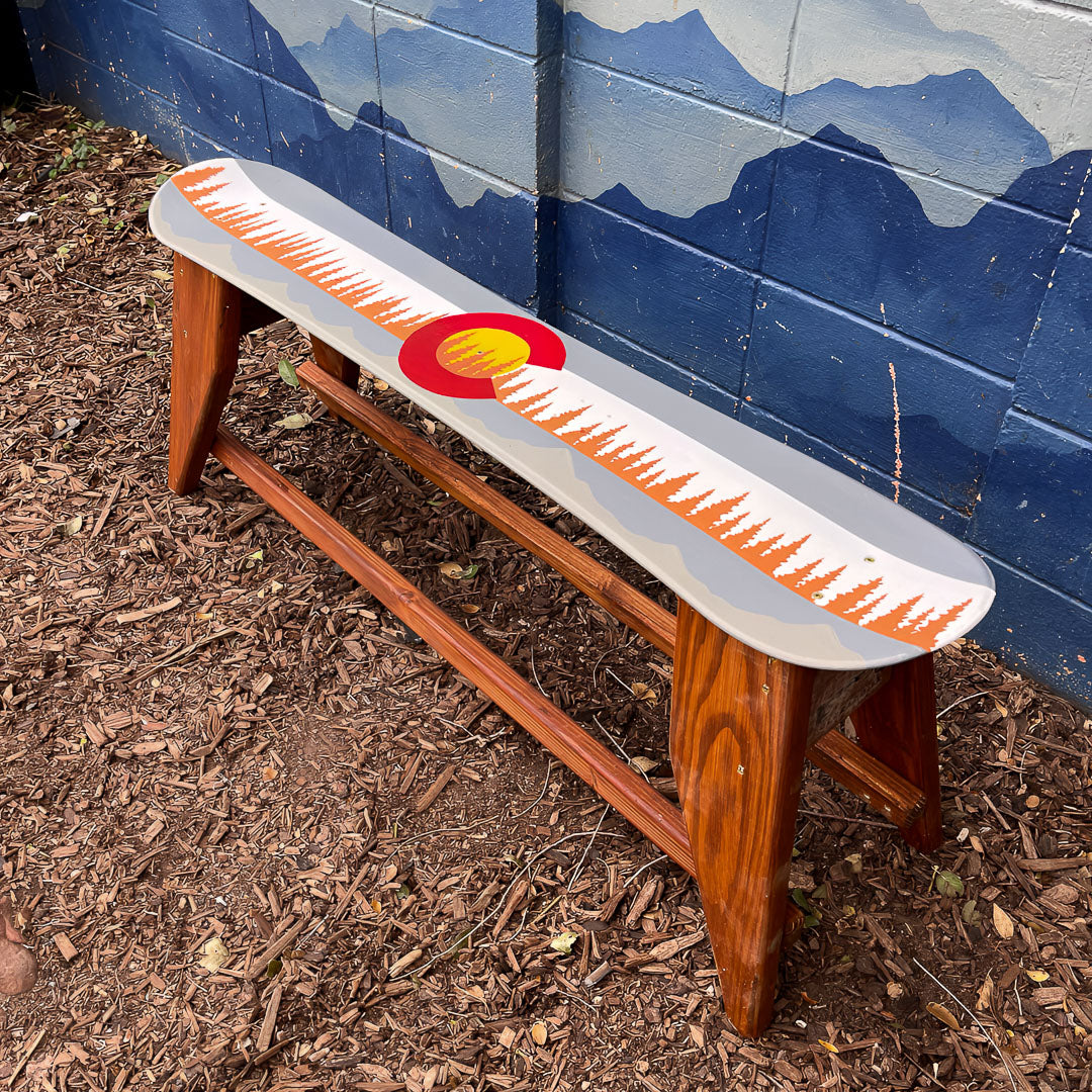 Single Ski/Snowboard Bench – Hand Painted